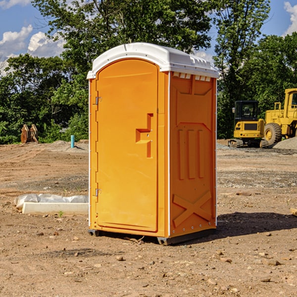 how often are the portable restrooms cleaned and serviced during a rental period in Wartburg